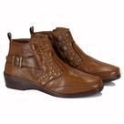 Bota Couro de Pelica - Cano Curto Suíça - Cor Wisk - Elisabete Guimarães