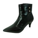Bota Couro Legítimo Salto Baixo Fino Cano Curto Bico Fino Luiza Sobreira Preta Mod. 2075 Bota Couro Legítimo Salto Baixo Fino Cano Curto Bico Fino Luiza Sobreira Preta Mod. 2075