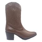 Bota couro newborn cano medio feminina country 8805