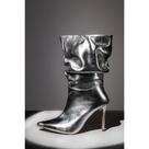 Bota Cristal Prata Metalizada