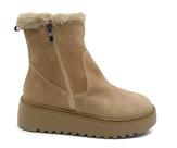 Bota Curta de Lã Feminina Bottero Couro Camurça 379202