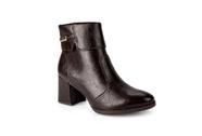 Bota Dakota Cano Curto Feminina Salto Bloco Café D2701 -