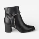 Bota Dakota Cano Curto Salto Bloco Preta