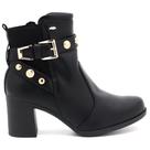 Bota Dakota Cano Curto Salto Bloco Tira Brilho DA971