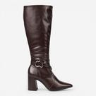 Bota Dakota Cano Longo Salto Bloco Marrom