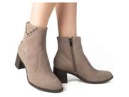 Bota Dakota Curta Feminina Couro Nobuck DA082