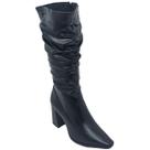 Bota Dakota Feminina Cano Franzido Salto 8cm Cor:PretoTamanho:38Gênero:Feminino