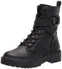 Bota de combate feminina GUESS ORANA preta sintética 6,5 EUA