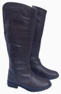 Bota de Couro Cano Alto Elástico na Panturrilha