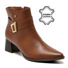 Bota de Couro e Cano Curto Feminina Via Marte 340-001-01