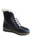 Bota de Couro Legítima Toda Forrada em lã Feminina Confort Bota de Couro Legítima Toda Forrada em lã Feminina Confort