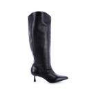 Bota de Couro Salto Taça Emily Preto