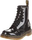 Bota de moda feminina Dr. Martens 1460 em couro envernizado preta