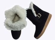 Bota De Pelo E Lã Forrada Para Neve Inverno Frio Feminina