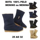 Bota de Pelo Infantil Menino ou Menina 100% Forrada Inverno Lã Neve MG860