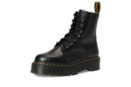 Bota de plataforma Dr. Martens Jadon de couro de 8 olhos preta unissex
