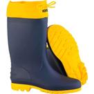 Bota de PVC Azul com Polaina Amarela, 35/36, Cano Médio, sem Forro, Vonder OstenVonder Bota de PVC Azul com Polaina Amarela, 35/36, Cano Médio, sem Forro, Vonder OstenVonder