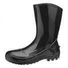 Bota de PVC impermeável cano médio sem forro preto - Vulcaflex (33/34)