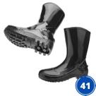 BOTA DE PVC PRETA SEM FORRO MARLUVAS CANO MÉDIO Nº41