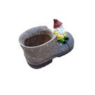 Bota de resina Flowerpot com sapato de desenho animado Gnome para plantas