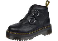 Bota de tornozelo Dr. Martens Devon FLWR feminina preta fresada