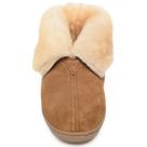 Bota de tornozelo feminina Minnetonka em pele de carneiro dourada bronzeada 6M