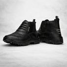 Bota de Trabalho e Segurança Preta Resistente Confortável Solado Antiderrapante Coturno Motocicleta Bota de Trabalho e Segurança Preta Resistente Confortável Solado Antiderrapante Coturno Motocicleta