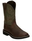 Bota de trabalho Justin Driller 11 Square Steel Toe masculina Umber 9.5EE
