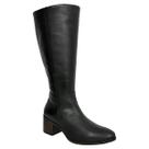 Bota Democrata Feminina Anne Cano Alto 670103 Preta