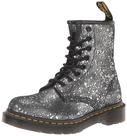 Bota Dr. Martens 1460 8 Eye Fashion feminina preta metálica 6