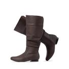 Bota DREAM PAIRS BLVD-W Marrom Cano Largo com Calf Larga 8.5