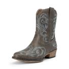 Bota DREAM PAIRS DWUMAB2511 Marrom Bico Quadrado Cano Curto com Zíper