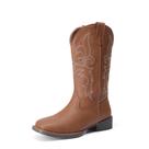 Bota DREAM PAIRS DWUMMB2516 Cowboy Cano Médio Bico Quadrado Tan