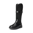 Bota DREAM PAIRS Infantil Cano Alto com Fivela Preta Tamanho 12