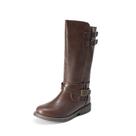 Bota DREAM PAIRS Infantil Cano Alto Marrom com Pelo 23 cm