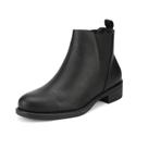 Bota DREAM PAIRS ISABELLA-2 Cano Curto com Salto Grosso Baixo Preto