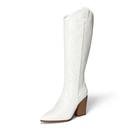 Bota DREAM PAIRS SDKB2302W Branca Bordada Estilo Western 7,5 Bota DREAM PAIRS SDKB2302W Branca Bordada Estilo Western 7,5