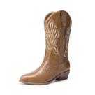 Bota DREAM PAIRS SDMB24014W-T Marrom Claro Cano Médio 25 cm