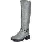Bota DREAM PAIRS UNCLE Cano Alto Cinza com Pelo Sintético Tamanho 39