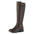 Bota DREAM PAIRS UTAH Cano Alto Marrom Salto Grosso 8.5