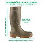 Bota Ecoboots Bracol Verde em PU com Cano Longo e Solado Bege CA 35047