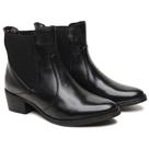 Bota Elegante Feminina em Couro Preto Lucy Berganno