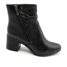 Bota Fem Bottero Cano Baixo Couro Burnish Preto 346913-3