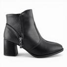 Bota fem modare 7078111 cano curto salto bloco det ziper/croco