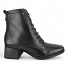 Bota fem pegada 282352 stretch coturno bico fino peluciada couro zip/cadarco c/salto
