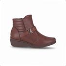 Bota Feminina Anabela Cano Baixo Piccadilly Marrom