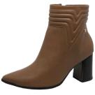 Bota Feminina Ankle Boot Salto Bloco Cano Baixo Ramarim Bota Feminina Ankle Boot Salto Bloco Cano Baixo Ramarim