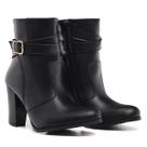 Bota Feminina Ankle Boot Salto Grosso Cano Curto Envio 24H