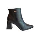 Bota Feminina Bebecê de Couro Preto T4342-063 Tamanho:35Cor:Preto