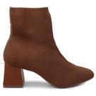 Bota Feminina Bebecê Malha Knit Marrom Avelã - T4414 Bota Feminina Bebecê Malha Knit Marrom Avelã - T4414